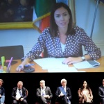 Foto Nicoloro G.   14/07/2022   Ravenna   Seconda giornata conclusiva dell' Assemblea nazionale delle Province. nella foto in videoconferenza la ministra Mara Carfagna.