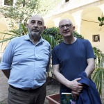 Foto Nicoloro G.   16/06/2022   Ravenna   Il 16 giugno e\' il \' Bloomsday \' giornata internazionale che celebra l\' Ulisse di James Joyce a cento anni dalla pubblicazione.Nello specifico il 16 giugno e\' la giornata in cui si svolgono i fatti narrati nel capolavoro di J. Joyce. nella foto i relatori dell\' evento da sinistra il saggista Antonio Castronuovo e lo scrittore Andrea Pagani.