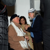 Foto Nicoloro G. 30/05/2013 Milano E' stata allestita nel Piccolo Teatro di via Rovello la camera ardente per Franca Rame, l' attrice si è spenta a 84 anni nella sua casa di Porta Romana a Milano. nella foto Dario Fo – Moni Ovadia