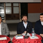 Foto Nicoloro G.   18/01/2020   Ravenna   Campagna elettorale per le elezioni regionali del 26 gennaio in Emilia-Romagna. nella foto da sinistra Andrea Corsini, candidato consigliere regionale PD, il ministro Dario Franceschini e il sindaco di Ravenna Michele de Pascale.