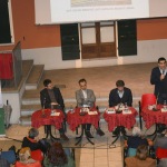 Foto Nicoloro G.   18/01/2020   Ravenna   Campagna elettorale per le elezioni regionali del 26 gennaio in Emilia-Romagna. nella foto da sinistra Alessandro Barattoni, segretario provinciale PD, Andrea Corsini, candidato consigliere regionale PD, il ministro Dario Franceschini e il sindaco di Ravenna Michele de Pascale.