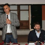 Foto Nicoloro G.   18/01/2020   Ravenna   Campagna elettorale per le elezioni regionali del 26 gennaio in Emilia-Romagna. nella foto il candidato a consigliere regionale PD Andrea Corsini, a sinistra, e il ministro Dario Franceschini.