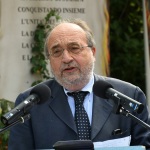 Foto Nicoloro G.   01/10/2020  Conselice ( RA ) Celebrazione del 14° anniversario del Monumento alla Liberta' di Stampa. nella foto Giuseppe Giulietti, presidente FNSI.