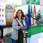 Foto Nicoloro G.   01/10/2022   Conselice ( RA )   Celebrazione del XVI° anniversario del monumento alla stampa clandestina e alla liberta' di stampa. nella foto la sindaca di Conselice Paola Pula.