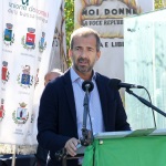 Foto Nicoloro G.   01/10/2022   Conselice ( RA )   Celebrazione del XVI° anniversario del monumento alla stampa clandestina e alla liberta' di stampa. nella foto il giornalista Paolo Berizzi presidente dell' Osservatorio sulla liberta' di stampa.