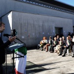 Foto Nicoloro G.   01/10/2022   Conselice ( RA )   Celebrazione del XVI° anniversario del monumento alla stampa clandestina e alla liberta' di stampa. nella foto il giornalista Paolo Berizzi presidente dell' Osservatorio sulla liberta' di stampa.