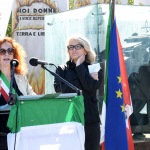 Foto Nicoloro G.   01/10/2022   Conselice ( RA )   Celebrazione del XVI° anniversario del monumento alla stampa clandestina e alla liberta' di stampa. nella foto la sindaca di Conselice Paola Pula e la giornalista Rai Stefania Battistini.