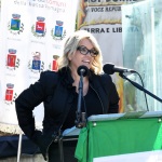 Foto Nicoloro G.   01/10/2022   Conselice ( RA )   Celebrazione del XVI° anniversario del monumento alla stampa clandestina e alla liberta' di stampa. nella foto la giornalista Rai Stefania Battistini.