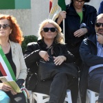 Foto Nicoloro G.   01/10/2022   Conselice ( RA )   Celebrazione del XVI° anniversario del monumento alla stampa clandestina e alla liberta' di stampa. nella foto da sinistra la sindaca Paola Pula e i giornalisto Stefania Battistini e Paolo Berizzi.