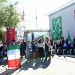 Foto Nicoloro G.   01/10/2022   Conselice ( RA )   Celebrazione del XVI° anniversario del monumento alla stampa clandestina e alla liberta' di stampa. nella foto studenti si alternano nella lettura di brani sulla liberta' di stampa.