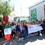 Foto Nicoloro G.   01/10/2022   Conselice ( RA )   Celebrazione del XVI° anniversario del monumento alla stampa clandestina e alla liberta\' di stampa. nella foto la consgna del premio \' Camillo Galba \' all\' Istituto Comprensivo F. Foresti.