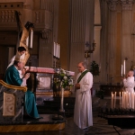 Foto Nicoloro G.   14/07/2024   Ravenna   Si e\' svolta a Ravenna la tradizionale \'\' Domenica del Mare \'\' con la messa in Duomo celebrata dall\' arcivescovo Lorenzo Ghizzoni e trasmessa in diretta da Rai 1. Questa celebrazione pone l\' attenzione sulla vita e i problemi dei marittimi. nella foto l\' arcivescovo Lorenzo Ghizzoni.