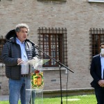 Foto Nicoloro G.   01/05/2020   Ravenna   Celebrazione del Primo Maggio. Con il messaggio ' Il lavoro in sicurezza per costruire il futuro ' si e' svolta la celebrazione della Festa dei lavoratori in una piazza praticamente deserta come voluto dalle disposizioni vigenti. nella foto il segretario CISL Ravenna Roberto Baroncelli.