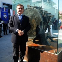 Foto Nicoloro G. 01/10/2012 Conselice ( Ravenna ) Celebrazioni per il sesto anniversario del Monumento alla Stampa Clandestina e alla Libertà di Stampa, secondo in Europa con l' altro che si trova nella città di Almeria in Spagna. nella foto Franco Siddi