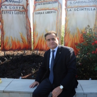 Foto Nicoloro G. 01/10/2012 Conselice ( Ravenna ) Celebrazioni per il sesto anniversario del Monumento alla Stampa Clandestina e alla Libertà di Stampa, secondo in Europa con l' altro che si trova nella città di Almeria in Spagna. nella foto Franco Siddi