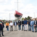Foto Nicoloro G.   15/05/2021   Ravenna   Celebrazioni per il Moro di Venezia, a 30 anni dal varo, avvenuto il 15/04/1991 e della vittoria del Mondiale IACC. nella foto il sindaco Michele de Pascale durante il suo intervento alla cerimonia in presenza di Paul Cayard e alcuni membri dello storico equipaggio.