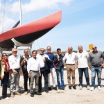 Foto Nicoloro G.   15/05/2021   Ravenna   Celebrazioni per il Moro di Venezia, a 30 anni dal varo, avvenuto il 15/04/1991 e della vittoria del Mondiale IACC. nella foto il gruppo con Paul Cayard, Maria Speranza Gardini e alcuni componenti dello storico equipaggio.