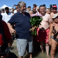 Foto Nicoloro G.   15/08/2014  Cervia ( Ravenna )  22° edizione di " Cervia, la spiaggia ama il libro ". nella foto il ministro Giuliano Poletti che è intervenuto alla manifestazione.