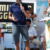 Foto Nicoloro G.  15/08/2014  Cervia ( Ravenna )  22° edizione di " Cervia, la spiaggia ama il libro ". nella foto il giornalista Stefano Tura che presenta il suo libro " Tu sei il prossimo ".