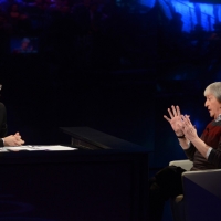 Foto Nicoloro G.  09/03/2014  Milano   Trasmissione televisiva su Rai 3 \" Che tempo che fa \". nella foto  Fabio Fazio e il critico d\' arte Flavio Caroli.