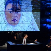 Foto Nicoloro G. 09/03/2014 Milano Trasmissione televisiva su Rai 3 " Che tempo che fa ". nella foto Fabio Fazio e il critico d' arte Flavio Caroli.