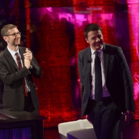 Foto Nicoloro G.  09/03/2014  Milano   Trasmissione televisiva su Rai 3 " Che tempo che fa ". nella foto Fabio Fazio accoglie in studio il presidente del Consiglio Matteo Renzi.