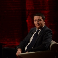Foto Nicoloro G.  09/03/2014  Milano   Trasmissione televisiva su Rai 3 " Che tempo che fa ". nella foto il presidente del Consiglio Matteo Renzi.