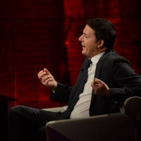 Foto Nicoloro G.  09/03/2014  Milano   Trasmissione televisiva su Rai 3 " Che tempo che fa ". nella foto il presidente del Consiglio Matteo Renzi.