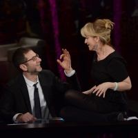 Foto Nicoloro G.  26/01/2014  Milano   Trasmissione televisiva su Rai 3 " Che tempo che fa ". nella foto Fabio Fazio e Luciana Littizzetto.