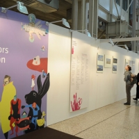 Foto Nicoloro G. 28/03/2011 Bologna Si e' aperta negli spazi della Fiera di Bologna la quarantottesima edizione della " Children Book Fair " la piu' importante fiera internazionale dell' editoria per l' infanzia con la presenza di autori, editori e illustratori di tutto il mondo. nella foto Illustrazioni in mostra
