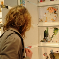 Foto Nicoloro G. 28/03/2011 Bologna Si e' aperta negli spazi della Fiera di Bologna la quarantottesima edizione della " Children Book Fair " la piu' importante fiera internazionale dell' editoria per l' infanzia con la presenza di autori, editori e illustratori di tutto il mondo. nella foto Illustrazioni in mostra