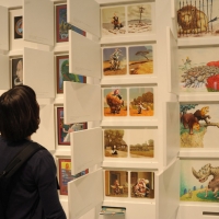 Foto Nicoloro G. 28/03/2011 Bologna Si e' aperta negli spazi della Fiera di Bologna la quarantottesima edizione della " Children Book Fair " la piu' importante fiera internazionale dell' editoria per l' infanzia con la presenza di autori, editori e illustratori di tutto il mondo. nella foto Illustrazioni in mostra