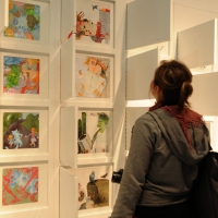 Foto Nicoloro G. 28/03/2011 Bologna Si e' aperta negli spazi della Fiera di Bologna la quarantottesima edizione della " Children Book Fair " la piu' importante fiera internazionale dell' editoria per l' infanzia con la presenza di autori, editori e illustratori di tutto il mondo. nella foto Illustrazioni in mostra