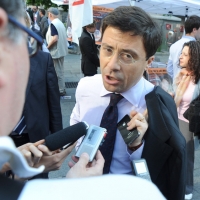 Foto Nicoloro G. 13/05/2011 Milano Chiusura della campagna elettorale del Terzo Polo per le elezioni amministrative 2011. nella foto Italo Bocchino