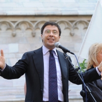 Foto Nicoloro G. 13/05/2011 Milano Chiusura della campagna elettorale del Terzo Polo per le elezioni amministrative 2011. nella foto Italo Bocchino