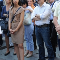 Foto Nicoloro G. 13/05/2011 Milano Chiusura della campagna elettorale del Terzo Polo per le elezioni amministrative 2011. nella foto Sara Giudice – Vincenzo Giudice
