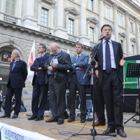 Foto Nicoloro G. 13/05/2011 Milano Chiusura della campagna elettorale del Terzo Polo per le elezioni amministrative 2011. nella foto Italo Bocchino