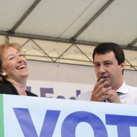 Foto Nicoloro G. 13/05/2011 Milano Chiusura della campagna elettorale della Lega Nord. nella foto Letizia Moratti – Matteo Salvini