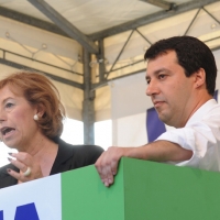 Foto Nicoloro G. 13/05/2011 Milano Chiusura della campagna elettorale della Lega Nord. nella foto Letizia Moratti – Matteo Salvini