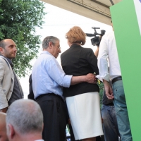 Foto Nicoloro G. 13/05/2011 Milano Chiusura della campagna elettorale della Lega Nord. nella foto Umberto Bossi – Letizia Moratti