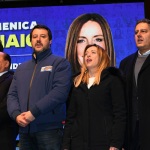 Foto Nicoloro G.   24/01/2020   Ravenna    Chiusura della campagna elettorale per le regionali dell' Emilia-Romagna. nella foto il gruppo dei leader della coalizione di centro-destra.