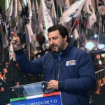 Foto Nicoloro G.   24/01/2020   Ravenna    Chiusura della campagna elettorale per le regionali dell' Emilia-Romagna. nella foto Matteo Salvini.
