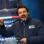 Foto Nicoloro G.   24/01/2020   Ravenna    Chiusura della campagna elettorale per le regionali dell' Emilia-Romagna. nella foto Matteo Salvini.