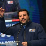 Foto Nicoloro G.   24/01/2020   Ravenna    Chiusura della campagna elettorale per le regionali dell' Emilia-Romagna. nella foto Matteo Salvini.
