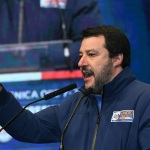 Foto Nicoloro G.   24/01/2020   Ravenna    Chiusura della campagna elettorale per le regionali dell' Emilia-Romagna. nella foto Matteo Salvini.