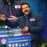 Foto Nicoloro G.   24/01/2020   Ravenna    Chiusura della campagna elettorale per le regionali dell' Emilia-Romagna. nella foto Matteo Salvini.