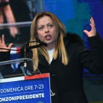 Foto Nicoloro G.   24/01/2020   Ravenna    Chiusura della campagna elettorale per le regionali dell' Emilia-Romagna. nella foto la presidente di Fratelli d' Italia Giorgia Meloni.