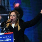 Foto Nicoloro G.   24/01/2020   Ravenna    Chiusura della campagna elettorale per le regionali dell' Emilia-Romagna. nella foto la presidente di Fratelli d' Italia Giorgia Meloni.