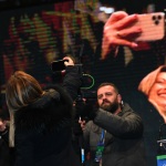 Foto Nicoloro G.   24/01/2020   Ravenna    Chiusura della campagna elettorale per le regionali dell' Emilia-Romagna. nella foto Giorgia Meloni si fa un selfie con il pubblico nella piazza.