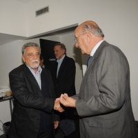 Foto Nicoloro G.  28/09/2010 Milano Per il ciclo d ' Incontri sul tema "Prima Repubblica " Dibattito in Sala Buzzati con esponenti della Politica di quegli Anni. nella foto Achille Occhetto – Ciriaco De Mita